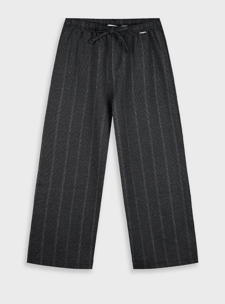 Girl Trousers - Off Black Melange