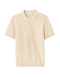 Beige Short Sleeves Polo for Men