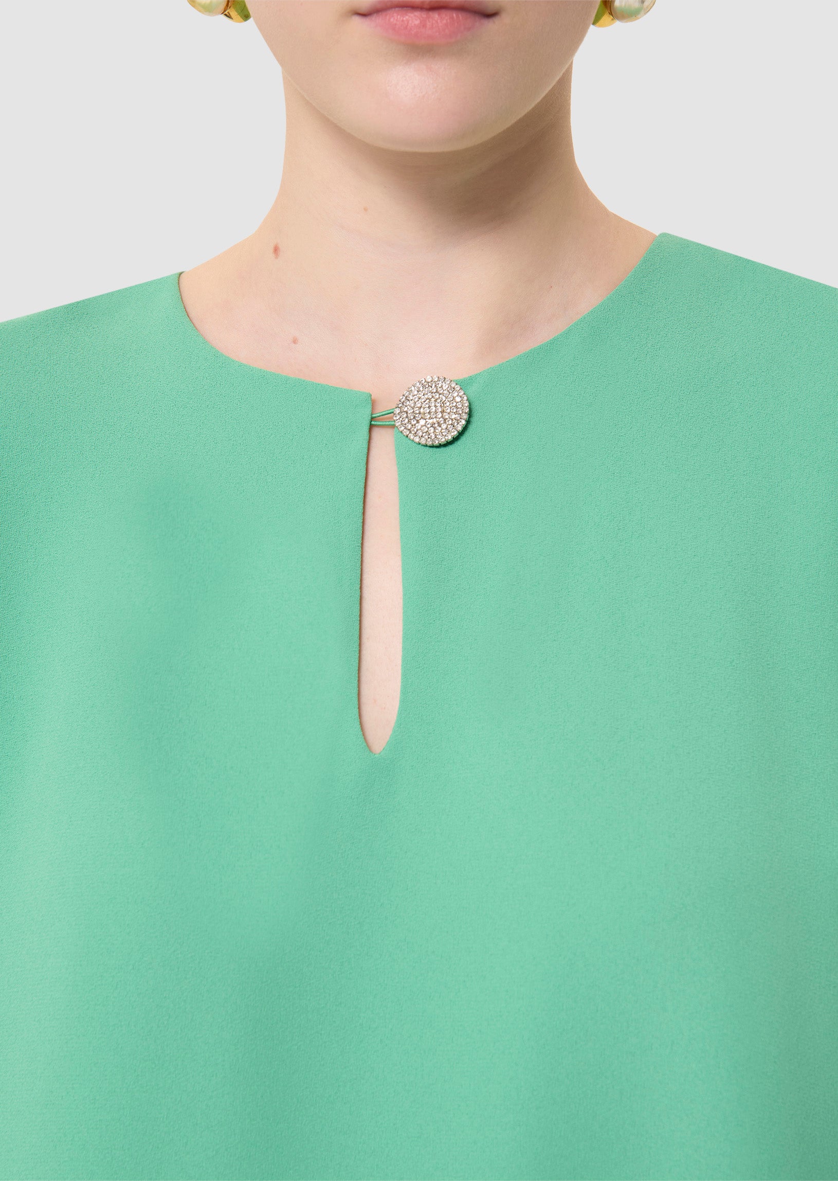 Raonie green crepe dress by Tara Jarmon Lebanon