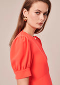Roucoule coral crepe dress by Tara Jarmon Lebanon
