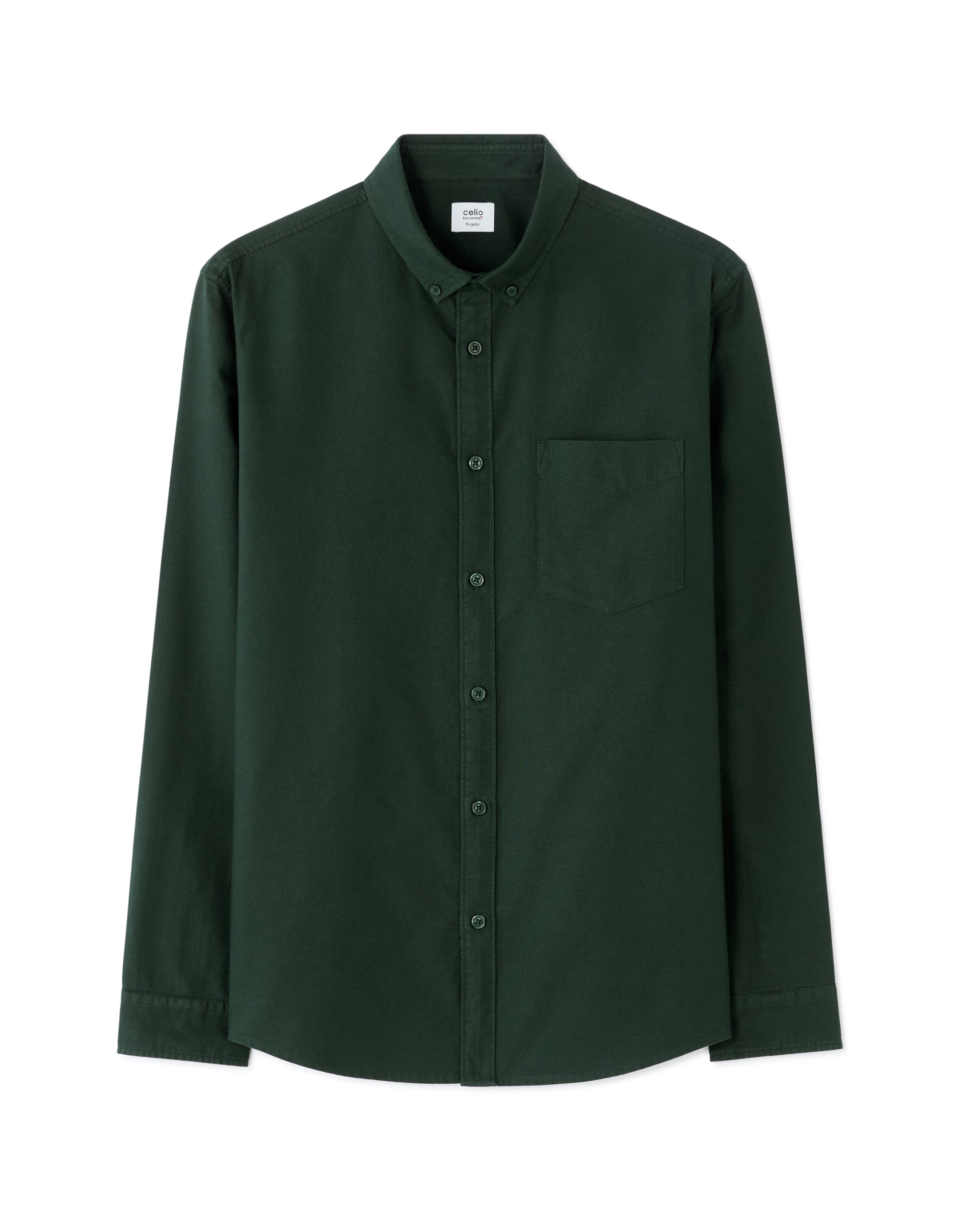 Vert Fonce Long Sleeves Shirt - Celio Lebanon