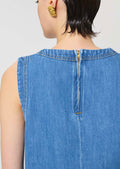 top in blue denim