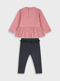  Anthracite Infant'S Set(Blouse,Leggings) For Girl