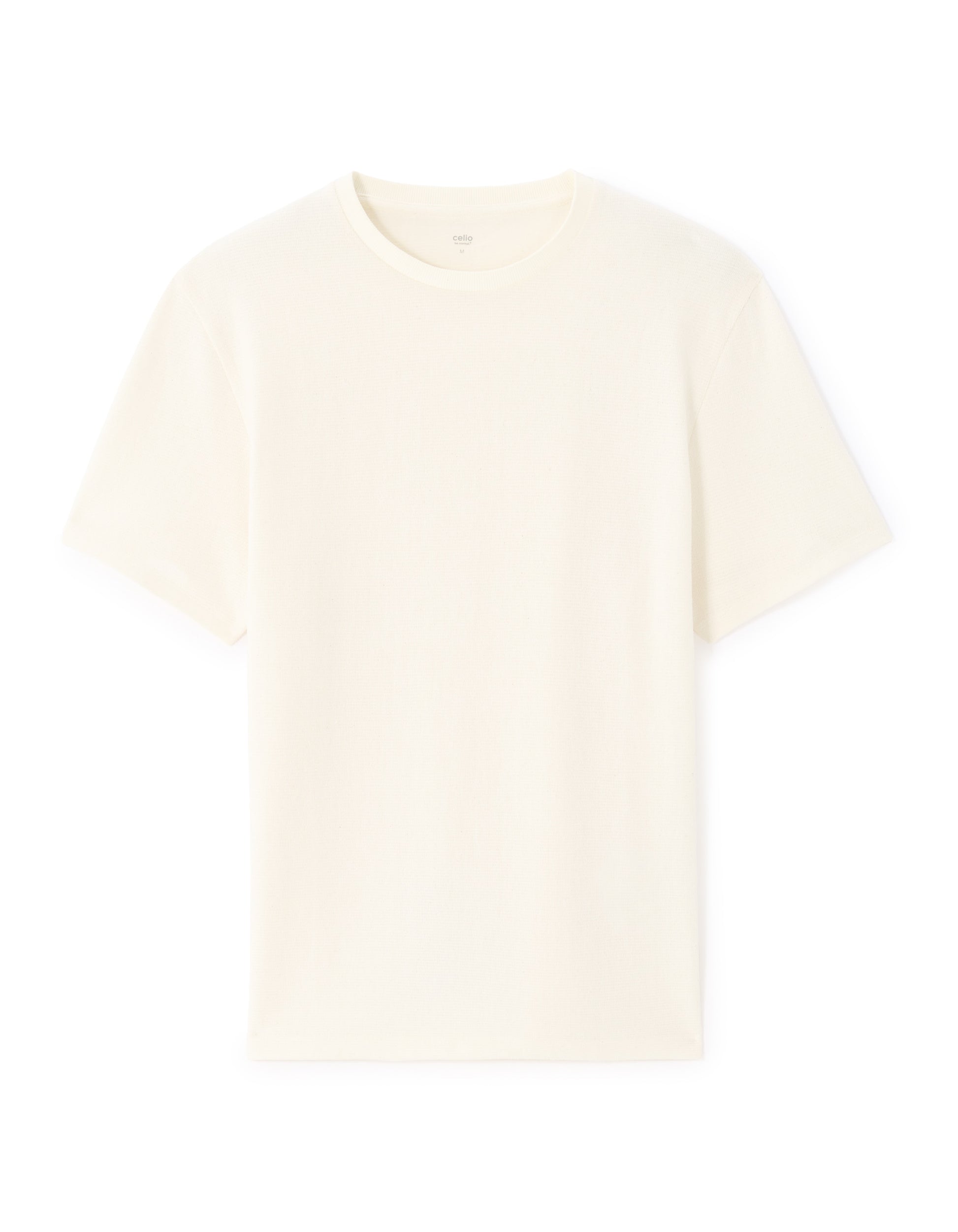 Celio Boxy Crew Neck Knit T-shirt - Beige