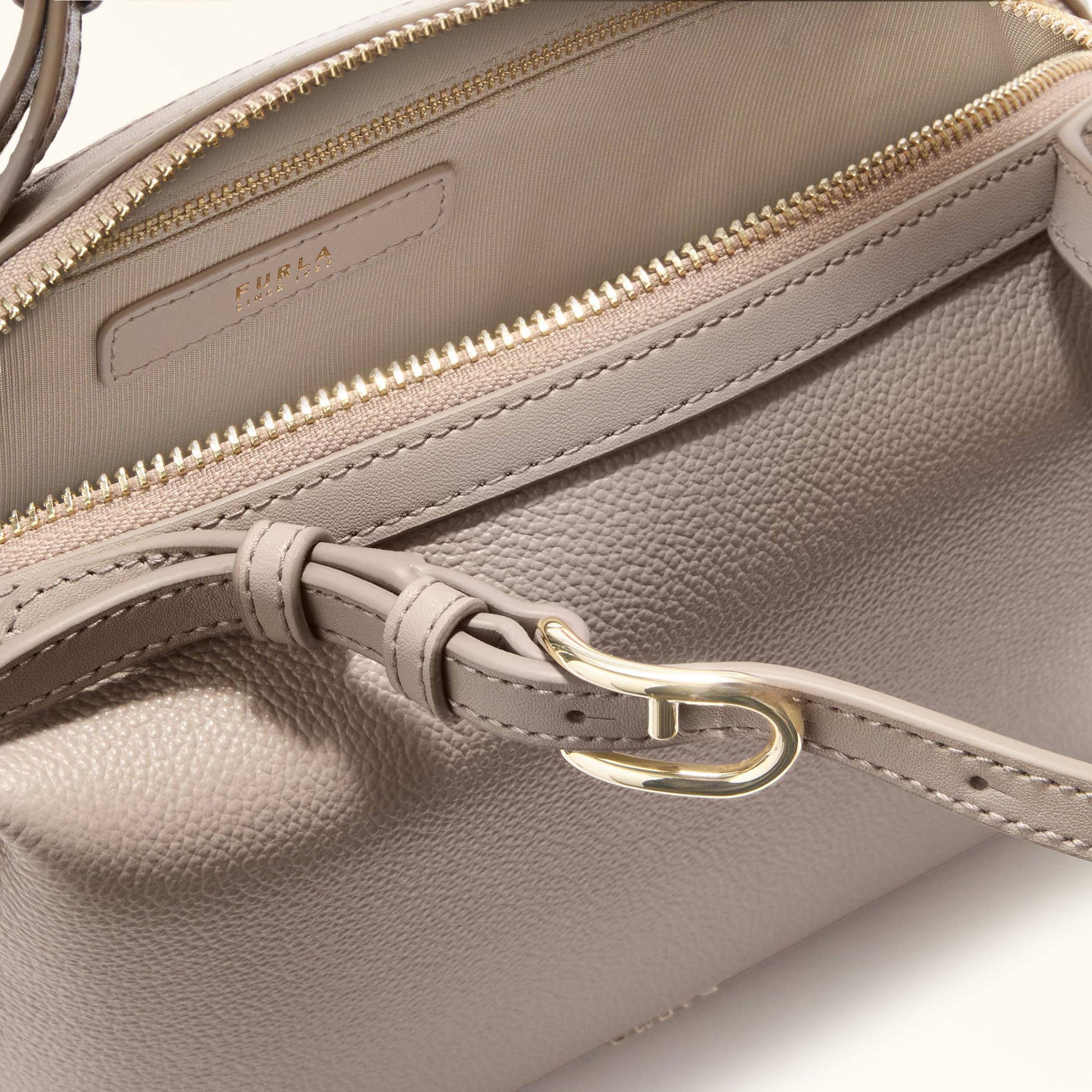 Furla Double Xl Boston  Bag In Leather