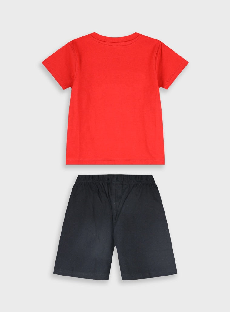 Red Set(Blouse,Shorts) for Boys