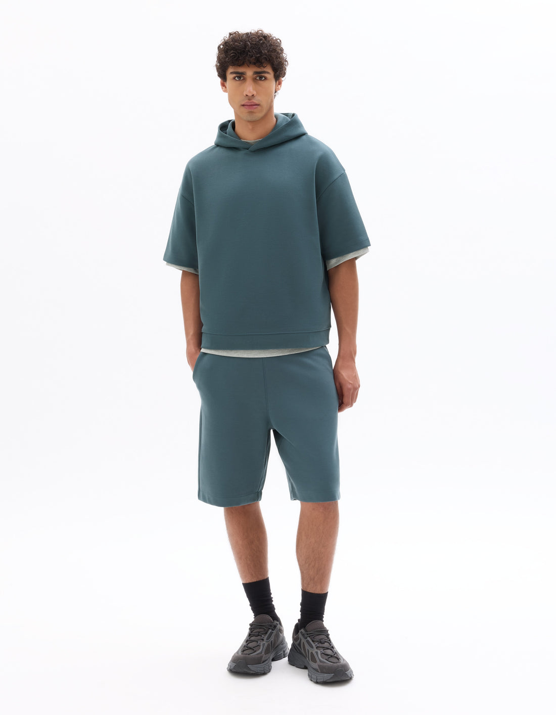 Celio Loose-fitting interlock shorts - Blue