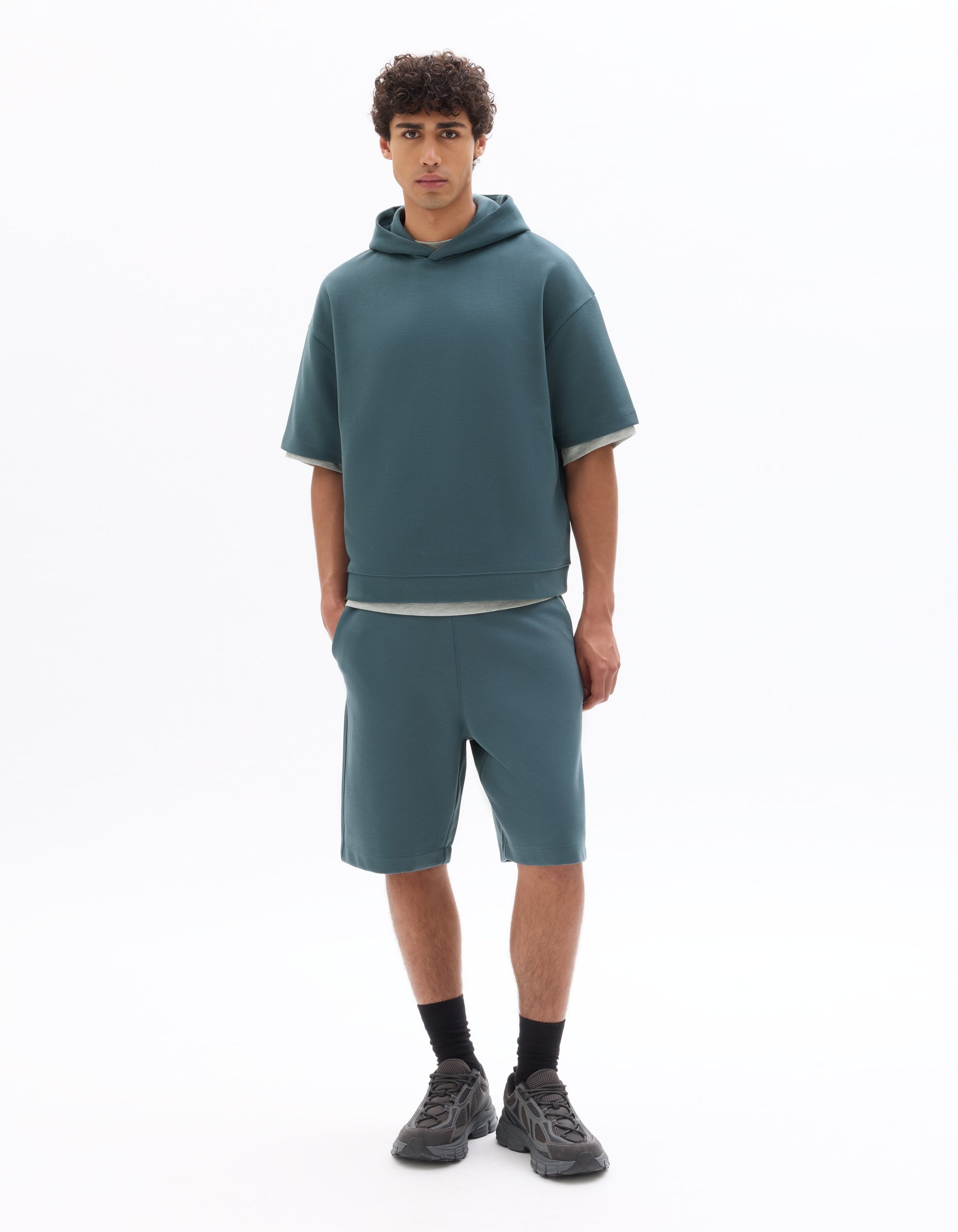 Celio Loose-fitting interlock shorts - Blue