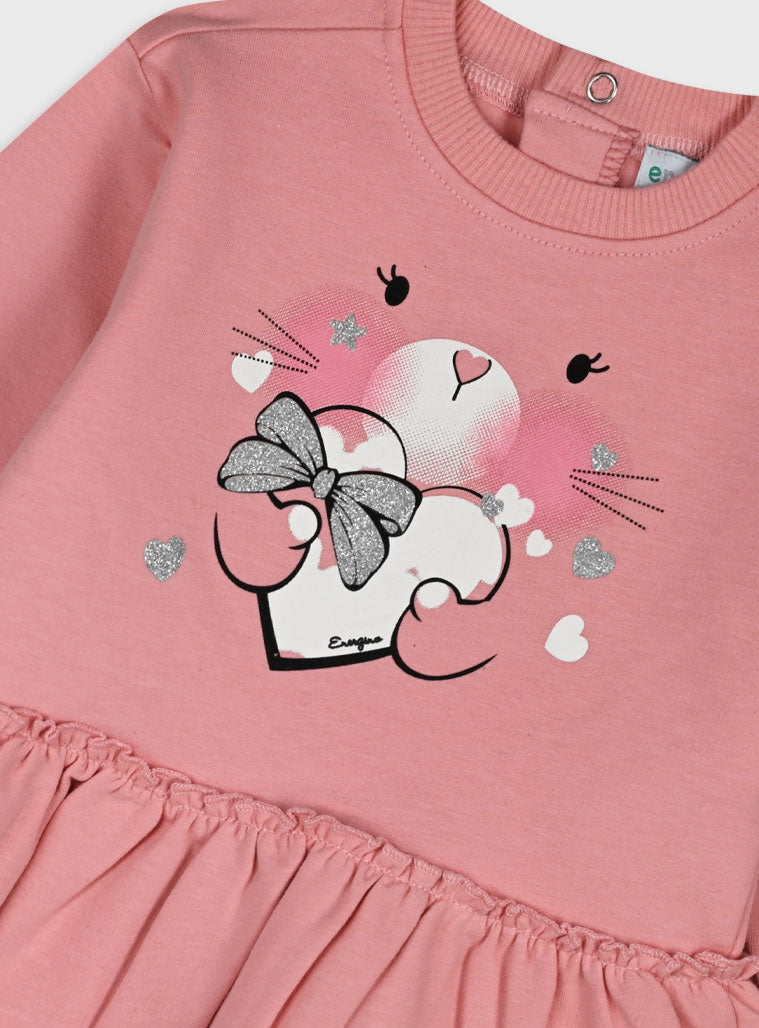  Anthracite Infant'S Set(Blouse,Leggings) For Girl