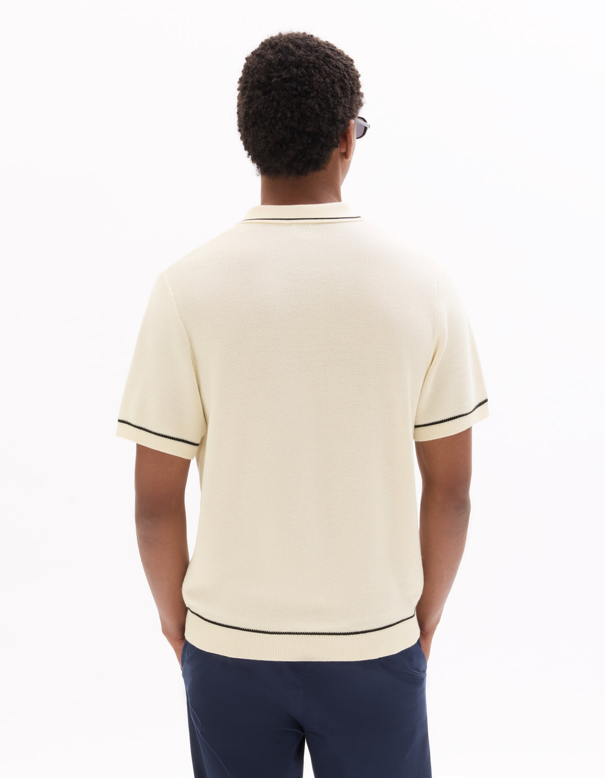 Celio Cotton Short-Sleeved Polo - White