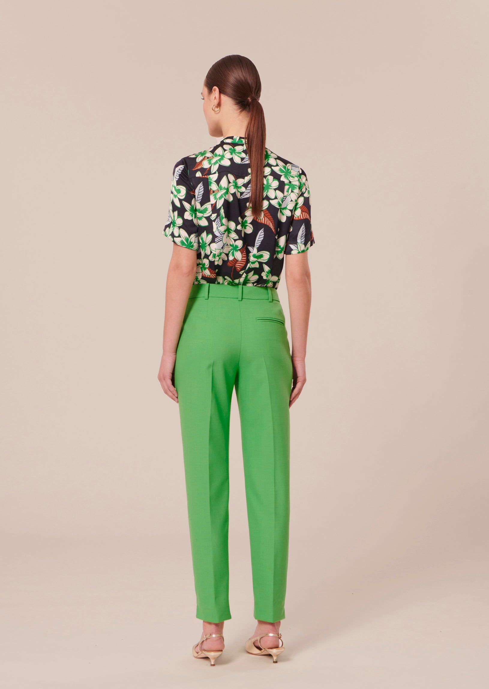 Pascal green cold wool pants by Tara Jarmon Lebanon