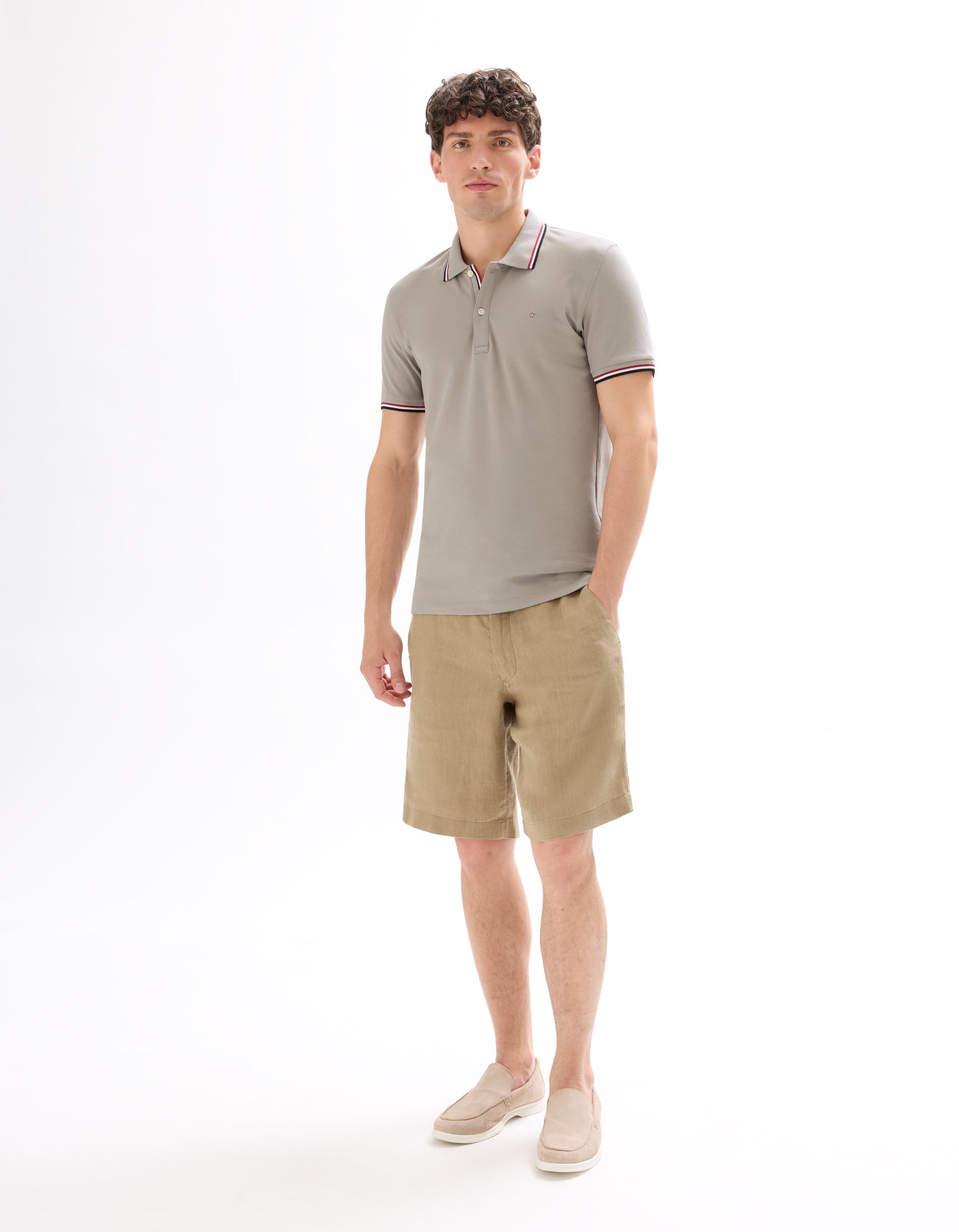 NECETWO LIGHT GREY SS POLO - Celio lebanon