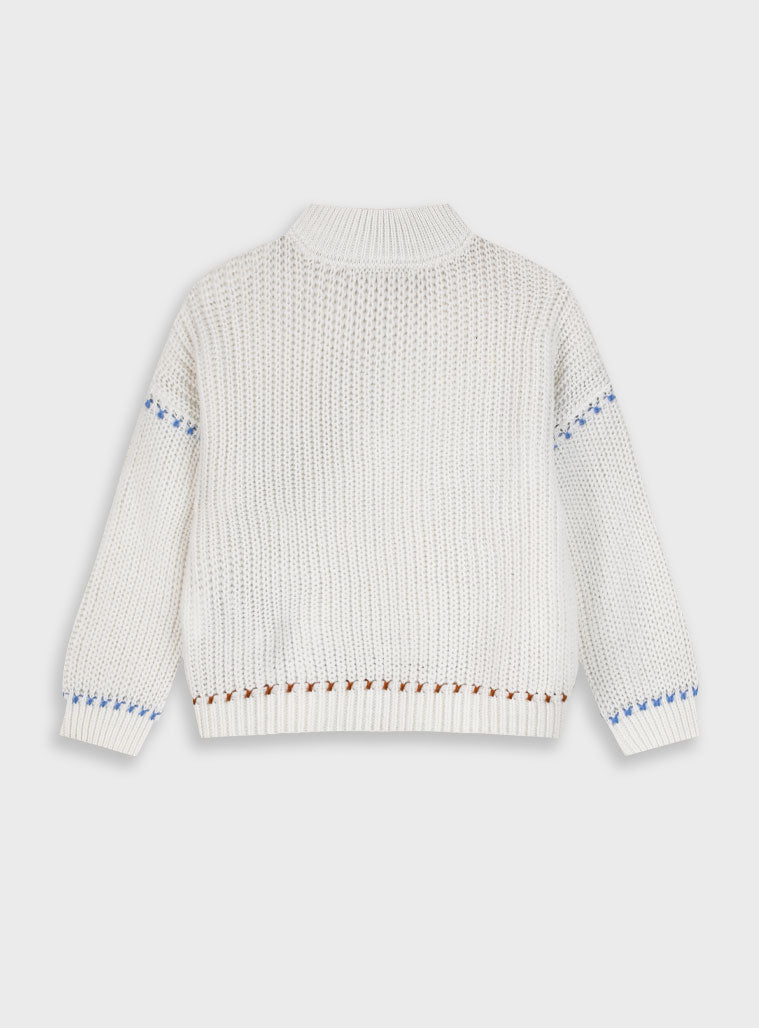 Children's Offwhite Blouse Knitwear For Girl