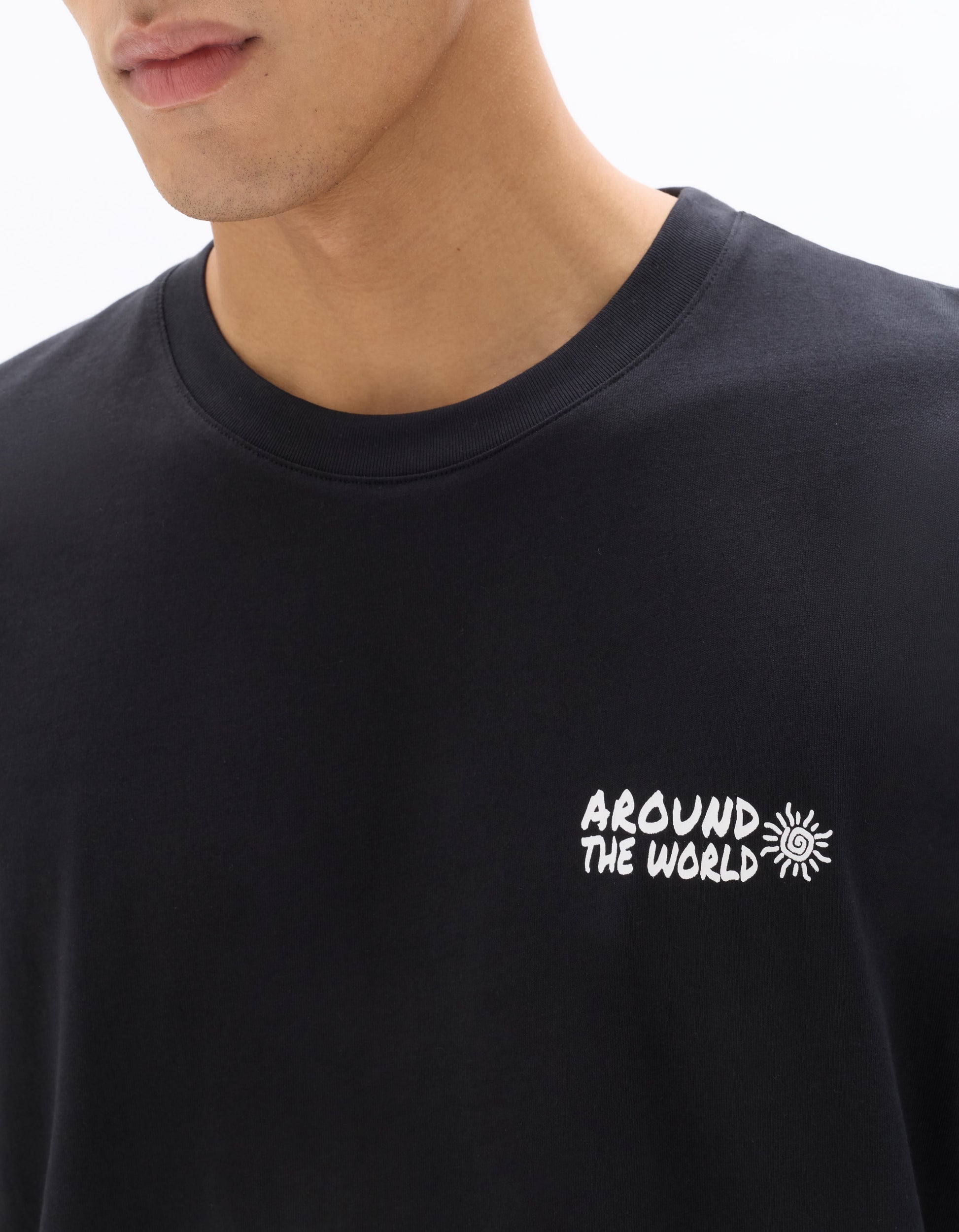 Celio Cotton Short Sleeves Tshirt - Black