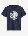 FECENTRAL NAVY BLUE SS TSHIRT - Celio lebanon
