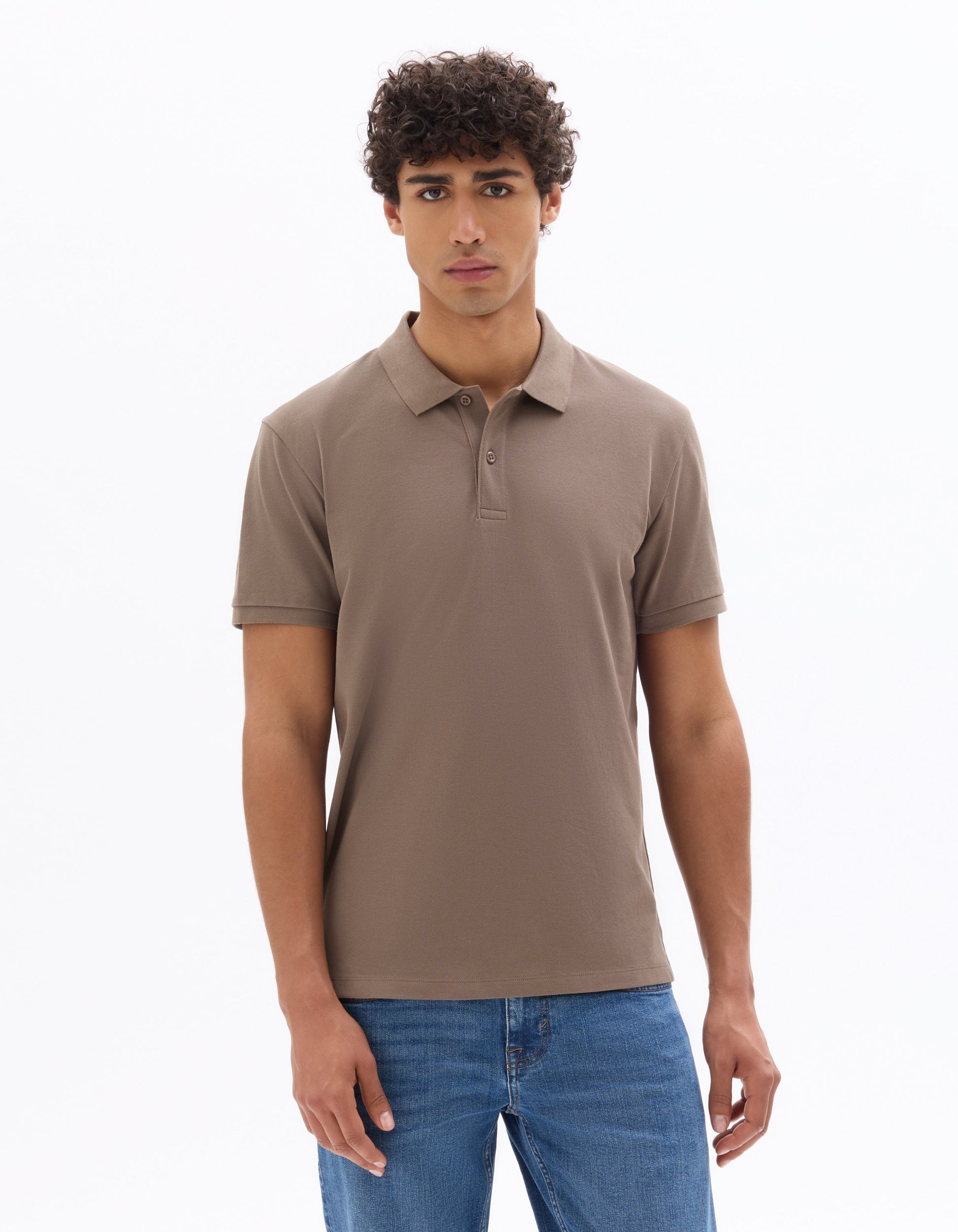 Regular Fit pique Polo Shirt, 100% Cotton Celio