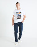 FEKALI OPTICAL WHITE SS TSHIRT - Celio lebanon