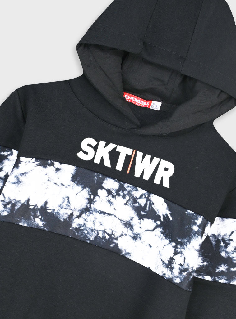 Children's Black Tracksuit(Blouse,Trousers) For Boy