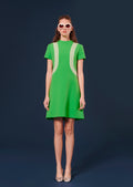 Raquel green double canvas dress by Tara Jarmon Lebanon