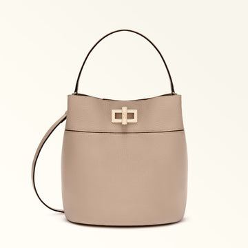 Furla Amelia M Bucket Bag in White - Bags 