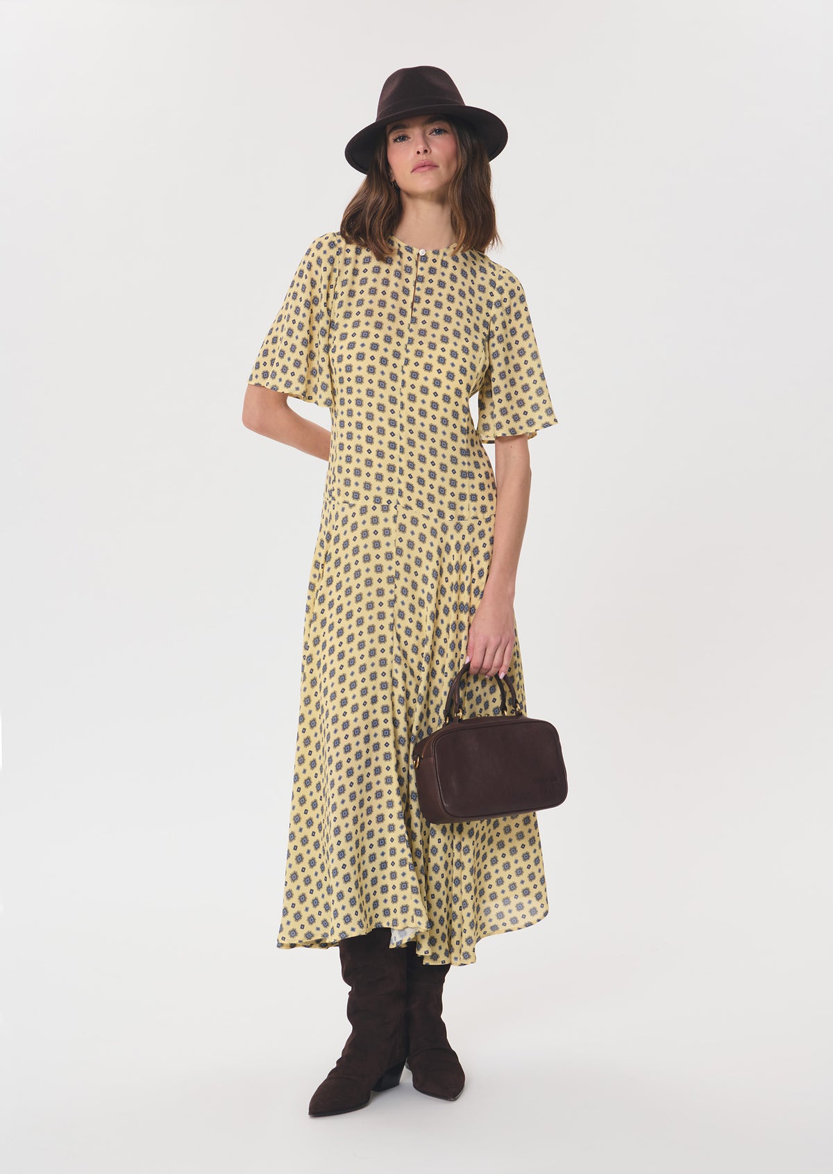 Risha dress in vanilla by Tara Jarmon