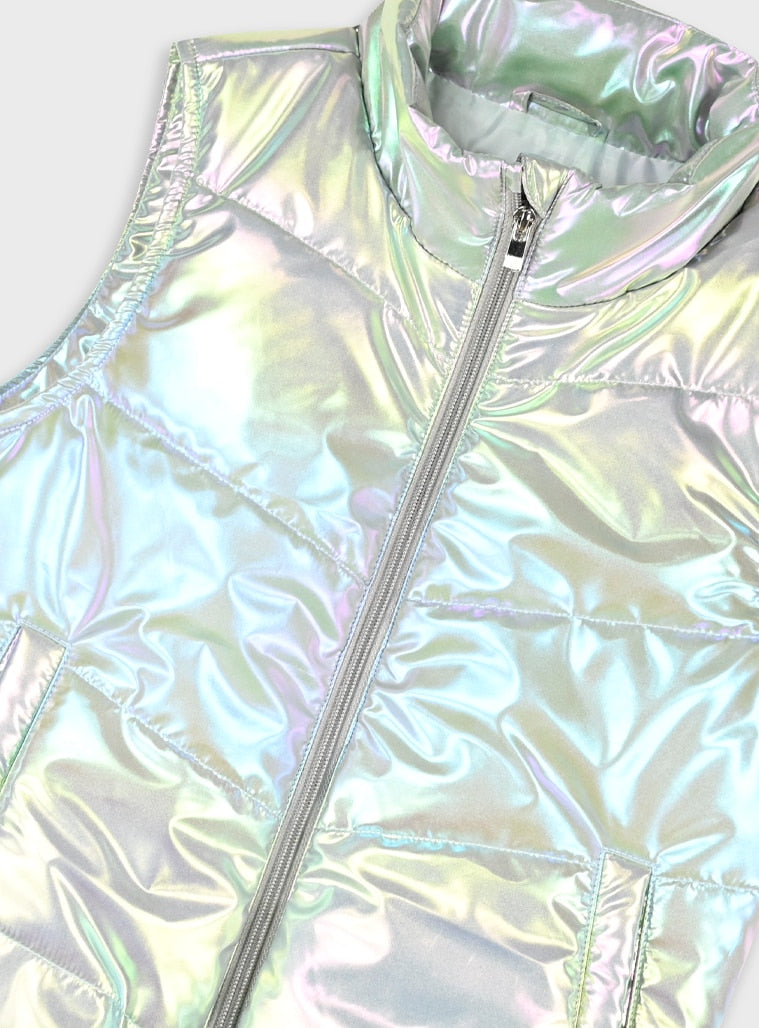 White Jacket Sleevless for Girls