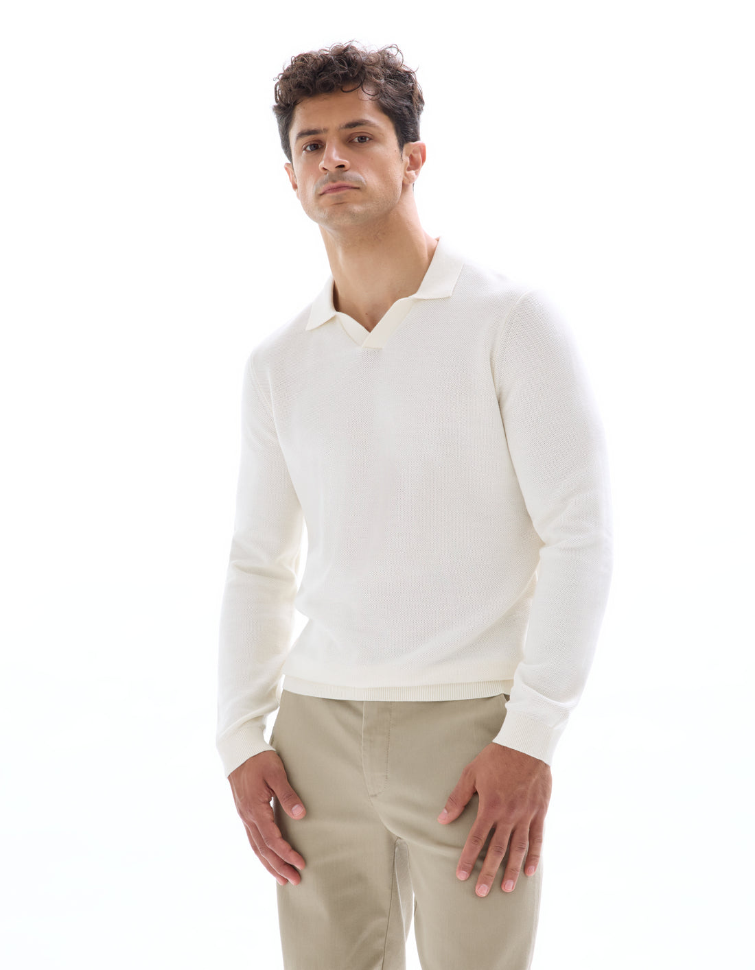 Ecru Crew Neck Jumper - Celio Lebanon