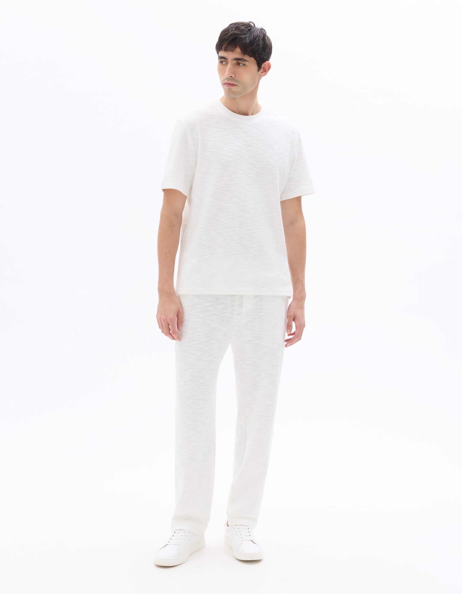 Celio Boxy Crew Neck French Terry T-shirt - White