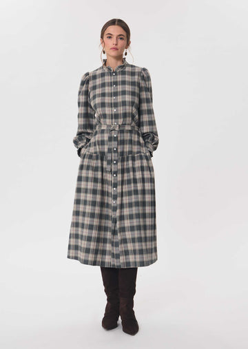 Retro dress in khaki by Tara Jarmon