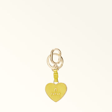 Furla Camelia Keyring Heart in Yellow - Charms 