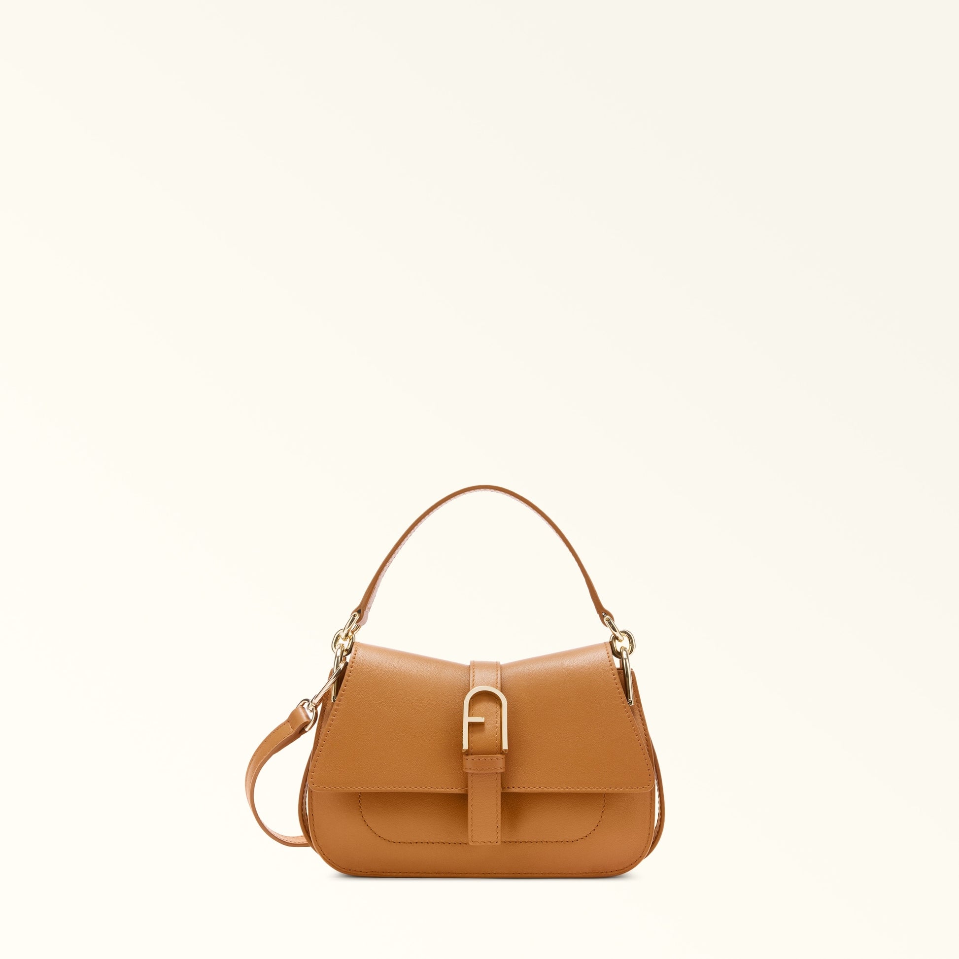Furla Flow Mini Top Handle in Brown - Bags 