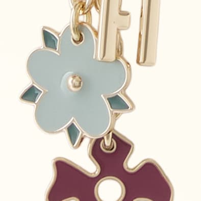 Furla Crystal Multiple Flowers in Pink - Charms 