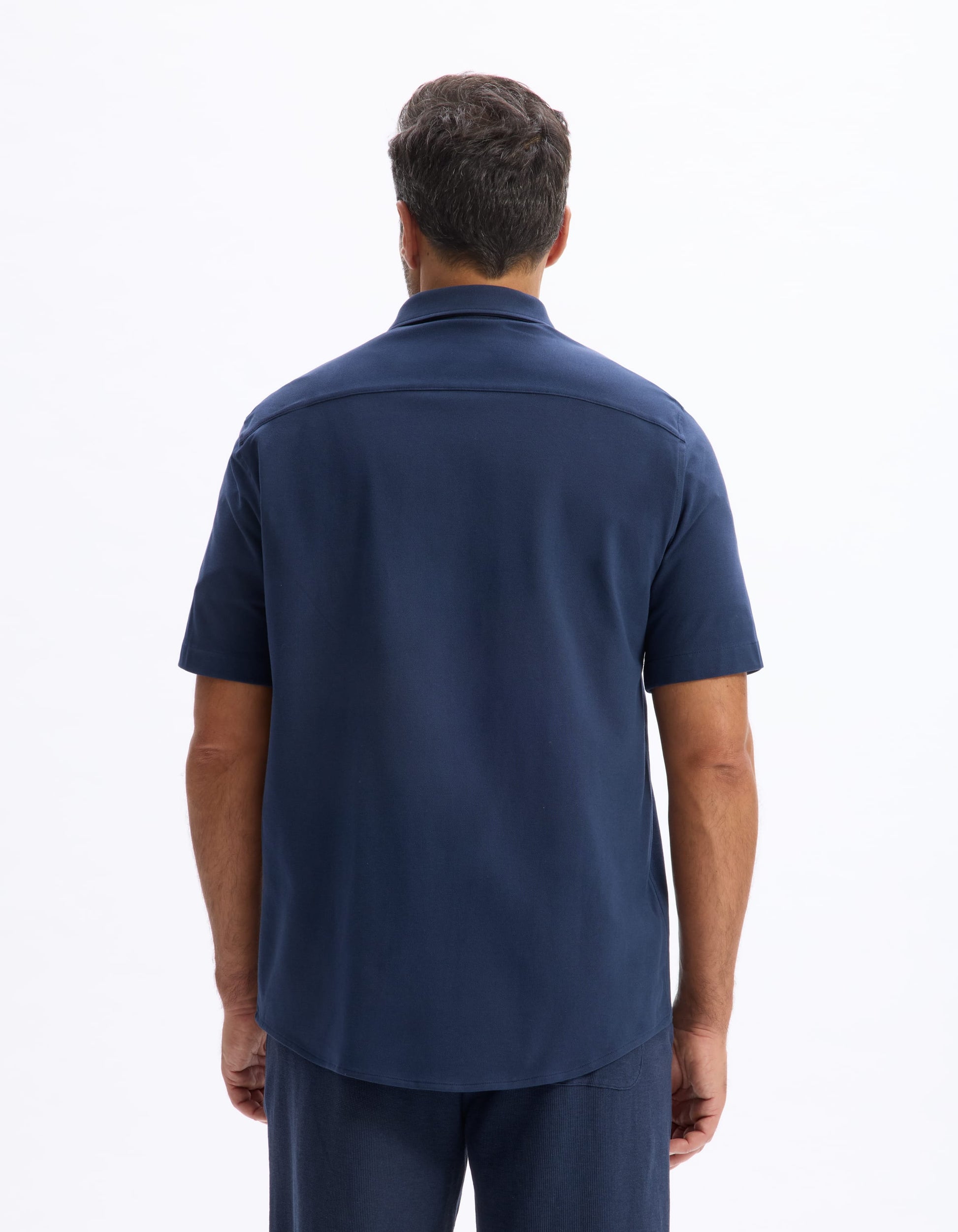 navy Short sleeves Shirt