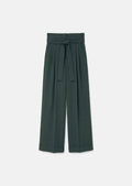 trousers in yellow in fluid crepe