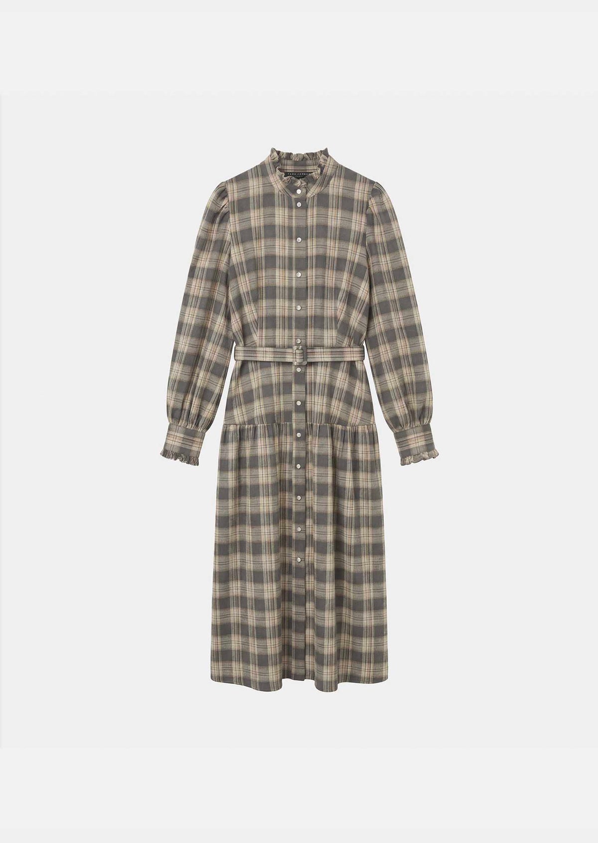 Retro dress in khaki by Tara Jarmon