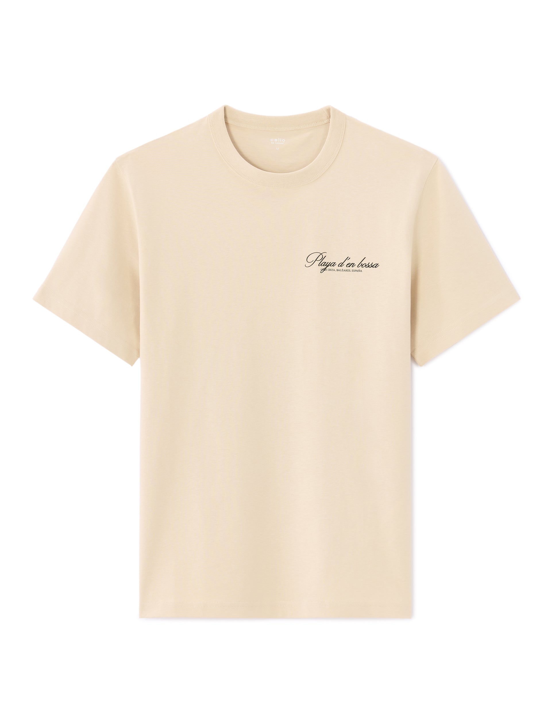 Beige Short Sleeves Tshirt - Celio Lebanon