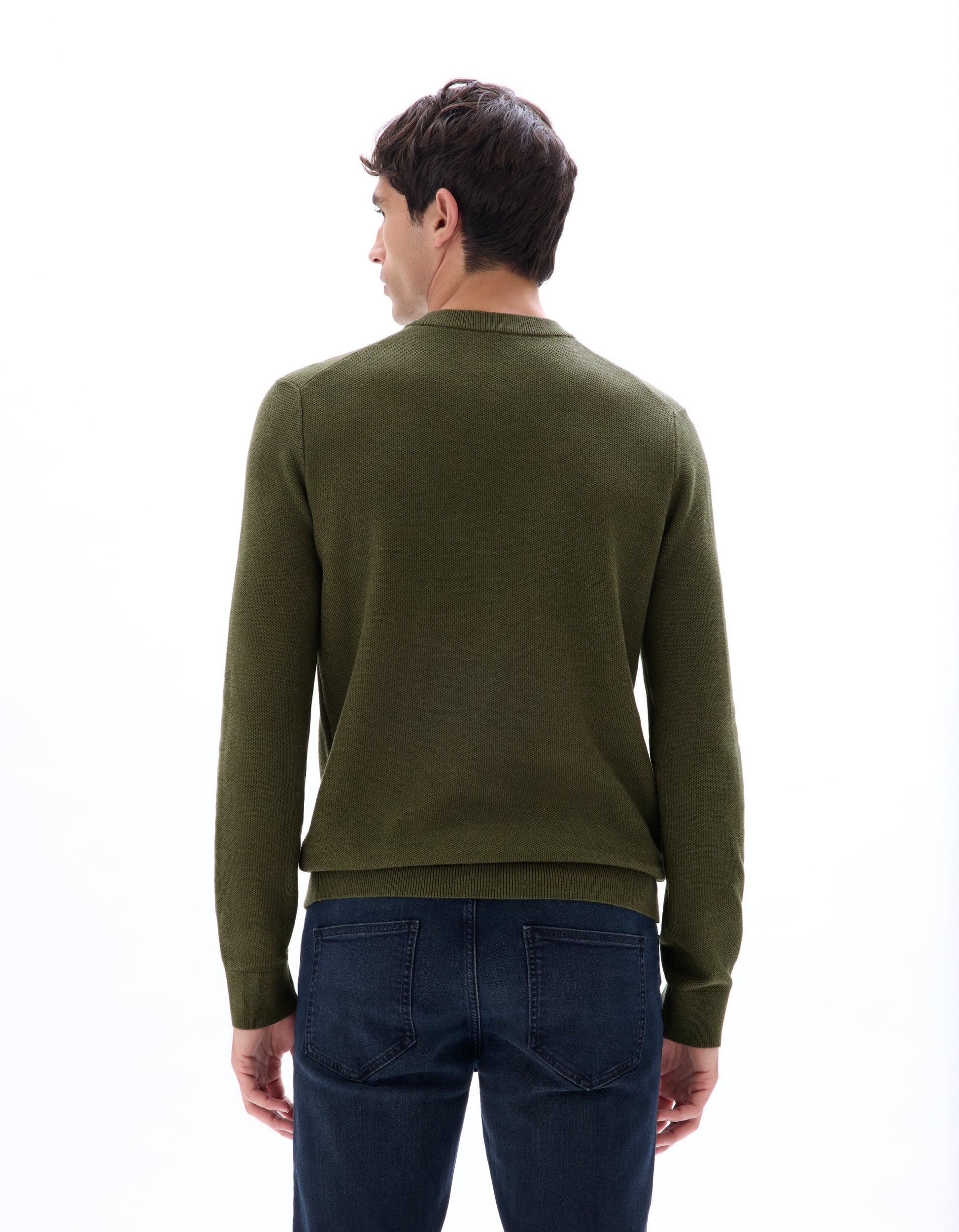 Kaki Crew Neck Jumper - Celio Lebanon
