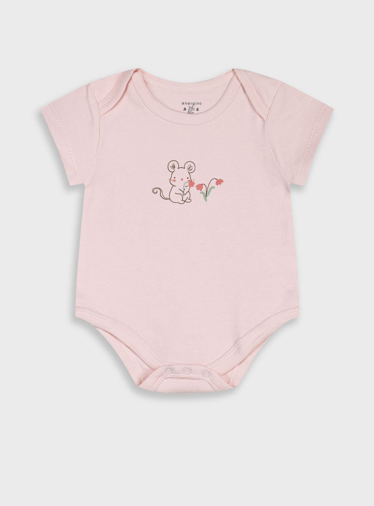  Multi 5 Pcs Infant'S Set Of Body Suits For Girl