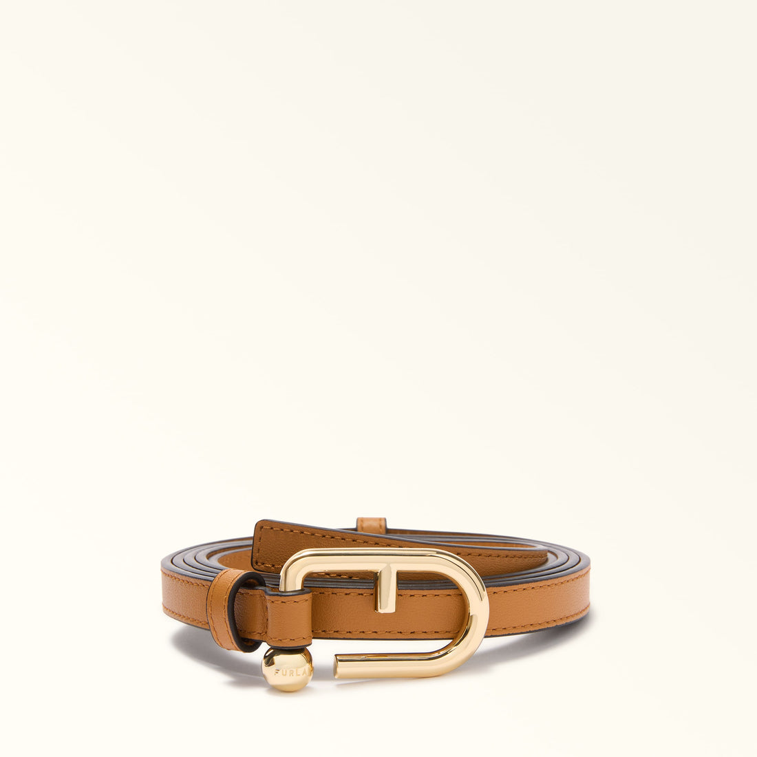 Furla Nuvola Fixed Belt H. 1,5 in Brown - Belts 