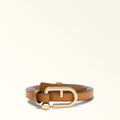Furla Nuvola Fixed Belt H. 1,5 in Brown - Belts 