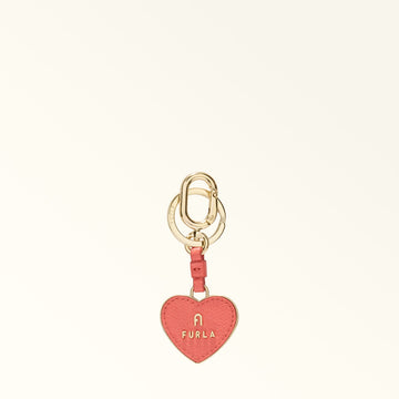 Furla Camelia Keyring Heart in Orange - Charms 