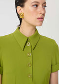 dress in green double canvas