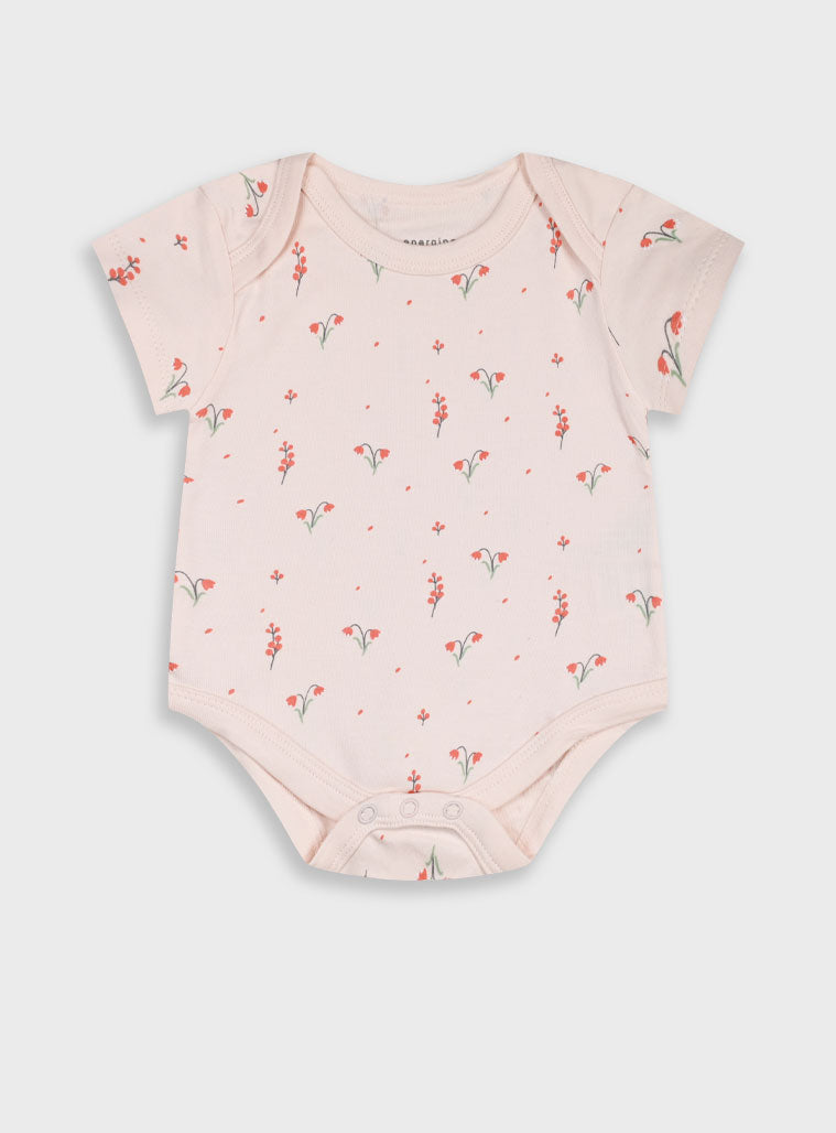  Multi 5 Pcs Infant'S Set Of Body Suits For Girl