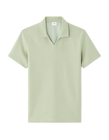 Celio Regular Fit Cuban Collar Cotton Blend Polo - Green
