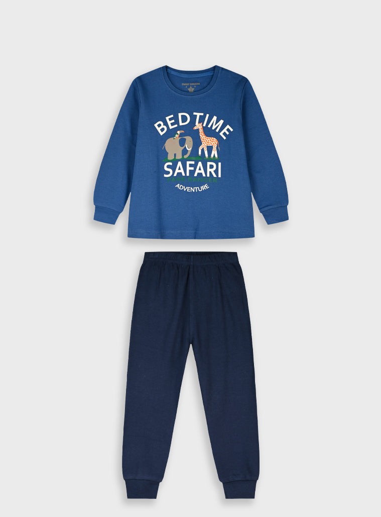 Cotton Boy Pyjamas - Navy