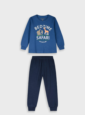 Cotton Boy Pyjamas - Navy