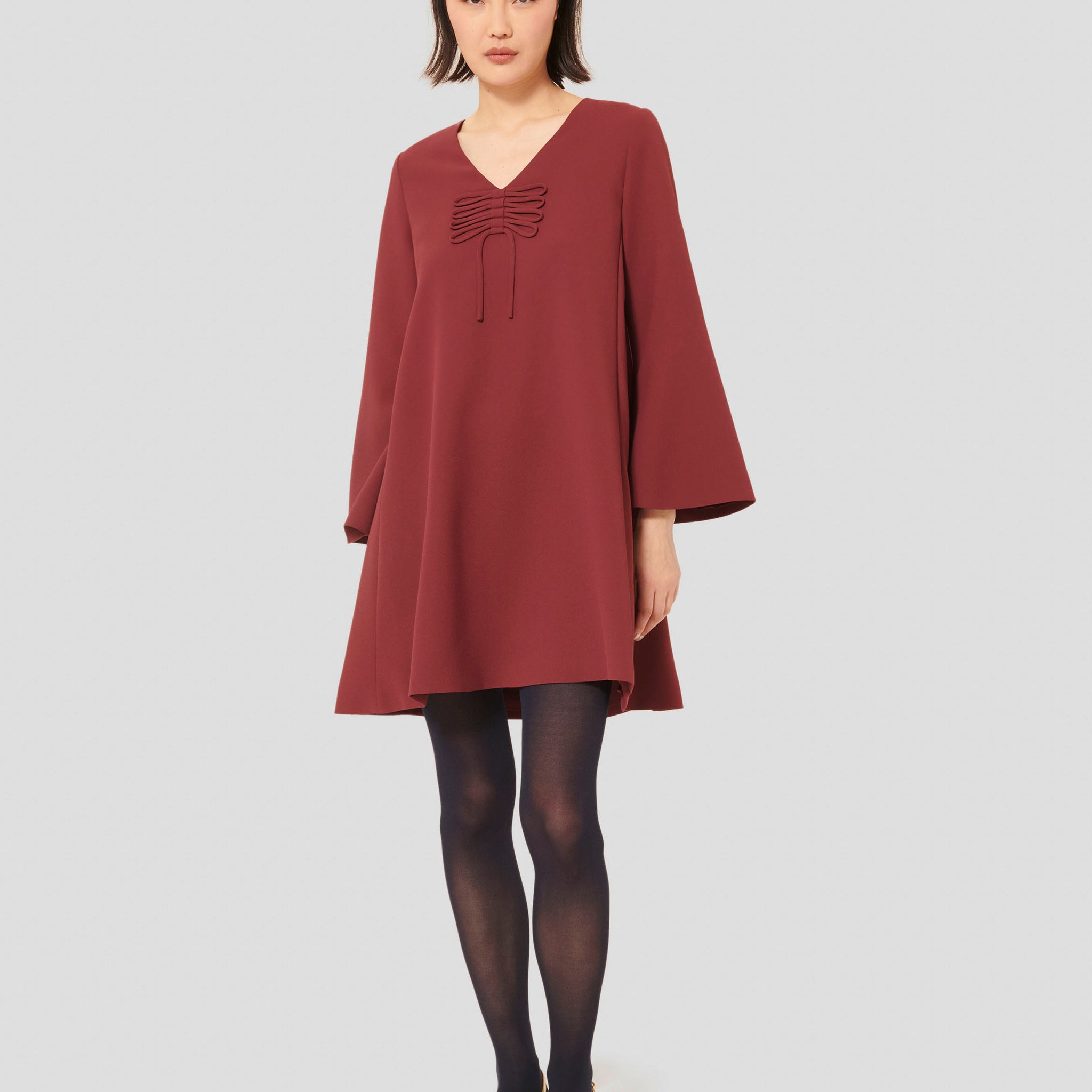Rolie burgundy crepe dress by Tara Jarmon Lebanon