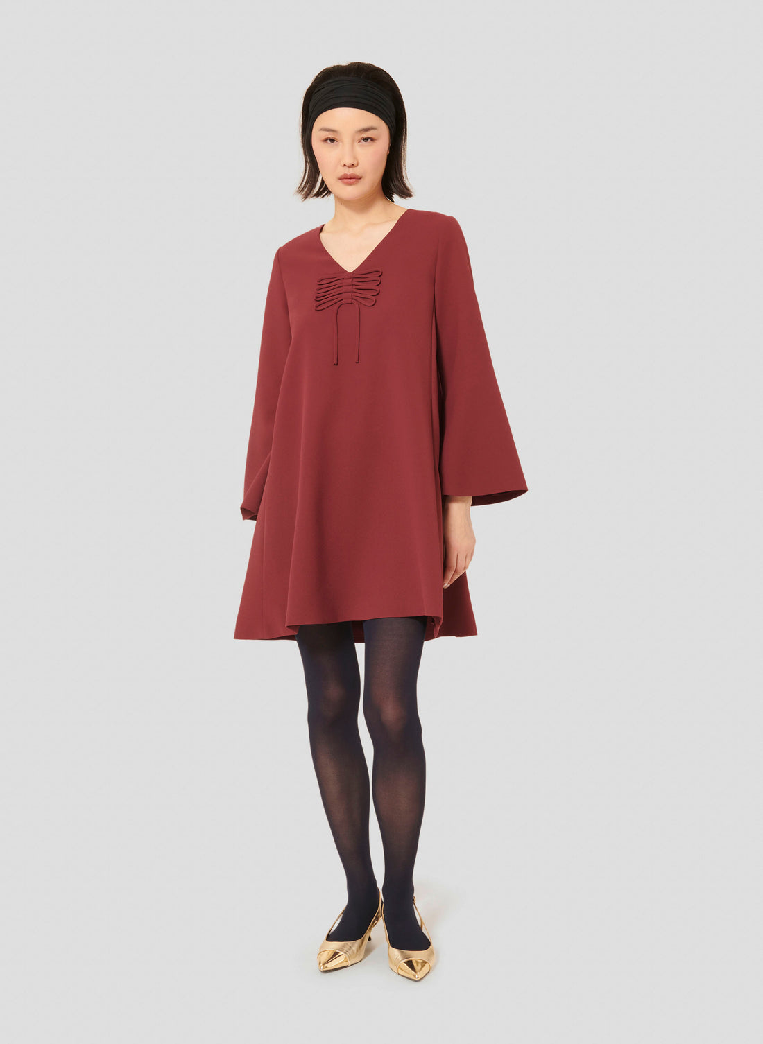Rolie burgundy crepe dress by Tara Jarmon Lebanon