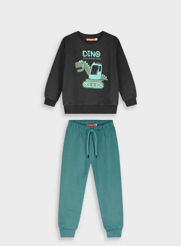 Cotton Boy Tracksuit - Ice Green