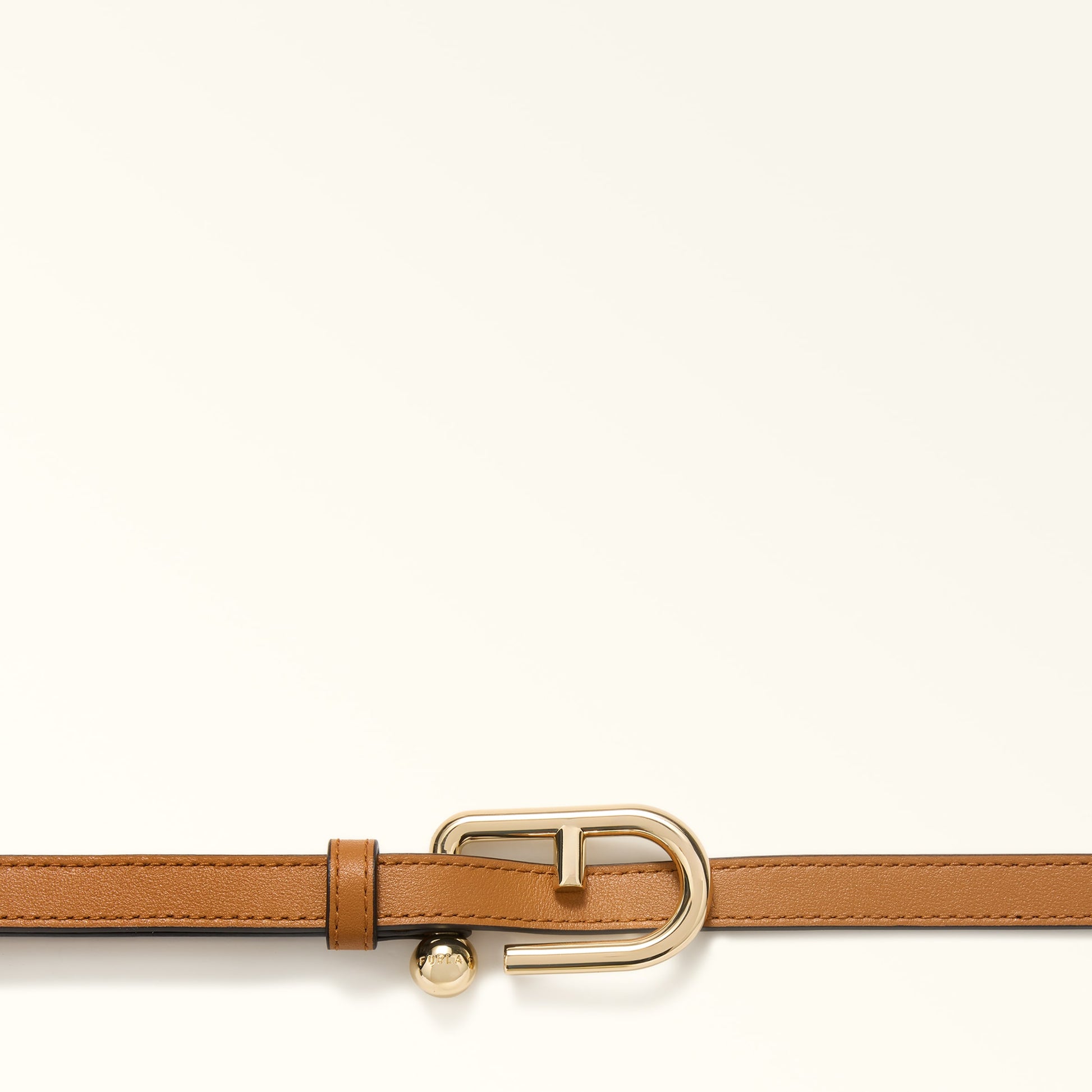 Furla Nuvola Fixed Belt H. 1,5 in Brown - Belts 
